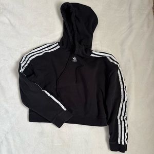 Black Cropped Adidas Hoodie